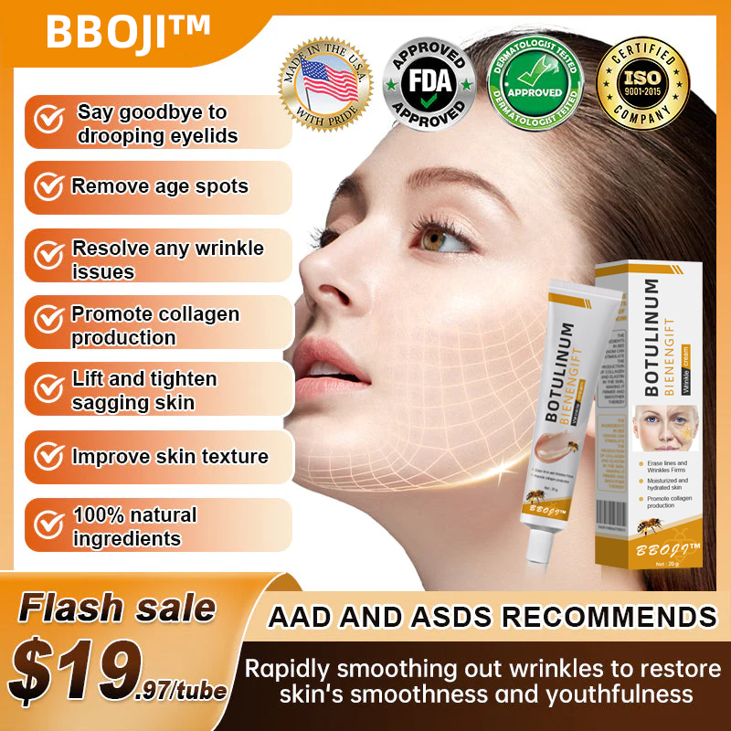 šØāāļøšMade and Shipped from the USAā
BBOJI⢠Botulinum Bienengift Wrinkle Removal Cream-Last Day Promotion 70% OFF