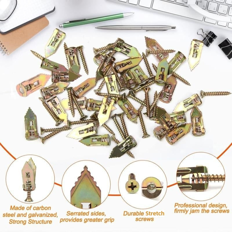 🔩200PCS Self-Drilling Drywall Anchors and Screws Kit 🔥Final 3 Hours: 50%OFF