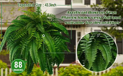 🌱🔥Last Day 75% OFF--🌿UV Resistant Lifelike Artificial Boston Fern