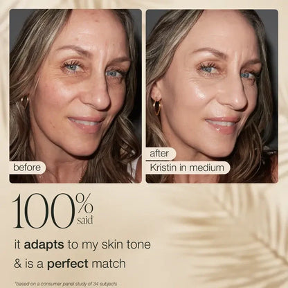 CC color-correcting tinted serum + creaseless SPF 30 mineral setting powder