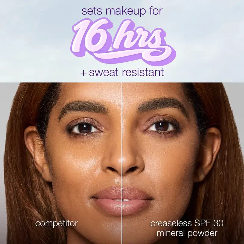 CC color-correcting tinted serum + creaseless SPF 30 mineral setting powder