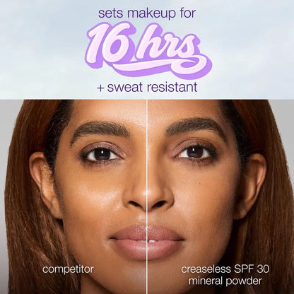 CC color-correcting tinted serum + creaseless SPF 30 mineral setting powder